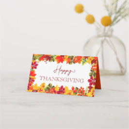 Happy thanksgiving höstmiddagen Party under sommar Placeringskort