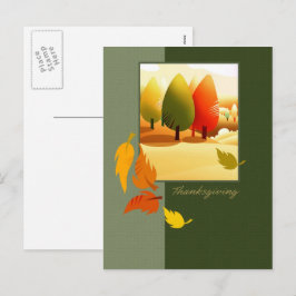 Happy thanksgiving höstscenario helg vykort