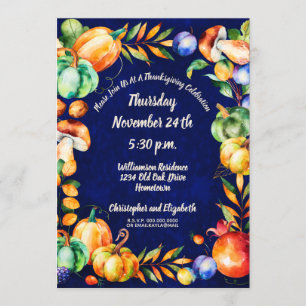 Happy thanksgiving höstskörd i Firande Inbjudningar