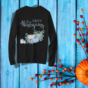 Happy thanksgiving i blått   t shirt