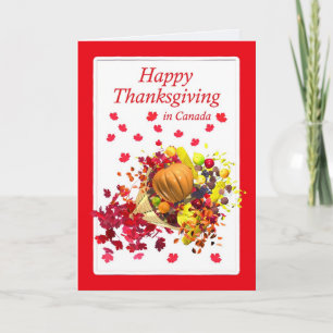 Happy thanksgiving i Kanada Cornucopia Helgkort