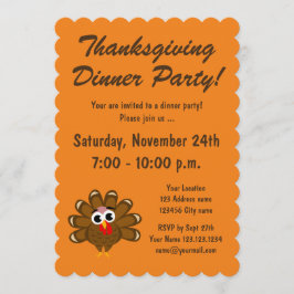 Happy thanksgiving, inbjudan till middagsfest