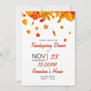 Happy thanksgiving inbjudningar