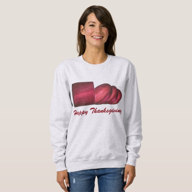 Happy thanksgiving Jelllied Ckonserverad cranberry Tee Shirt (Hel framsida)