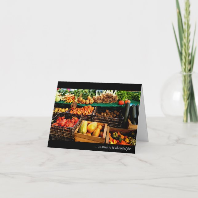 Happy thanksgiving ~ Jordbrukarens marknad i Paris Helgkort (Framsida)