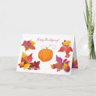 Happy thanksgiving Julfest, Fall Maple blad Kort