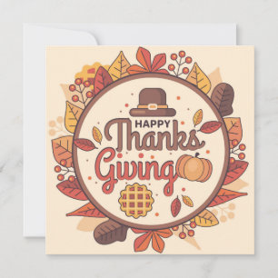 Happy thanksgiving julkort
