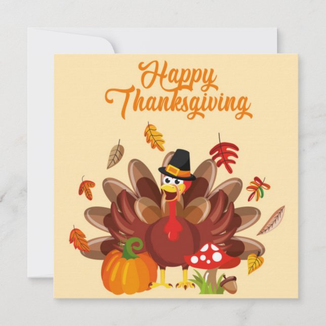 Happy thanksgiving julkort (Framsida)