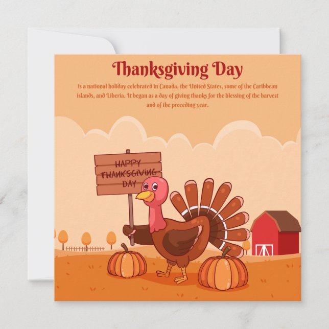 Happy thanksgiving julkort (Framsida)