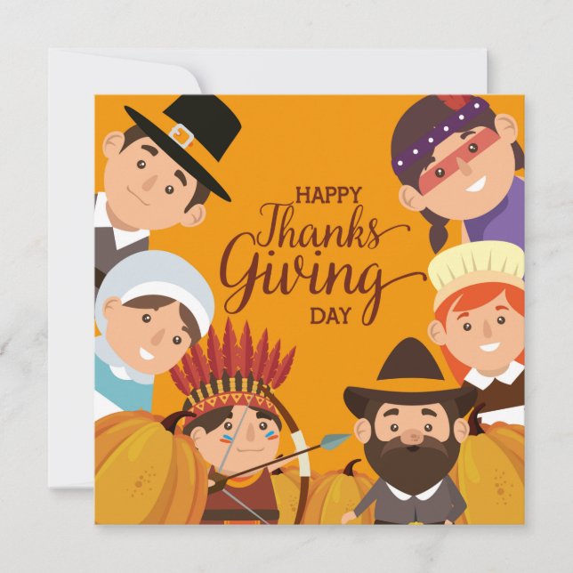 Happy thanksgiving julkort (Framsida)
