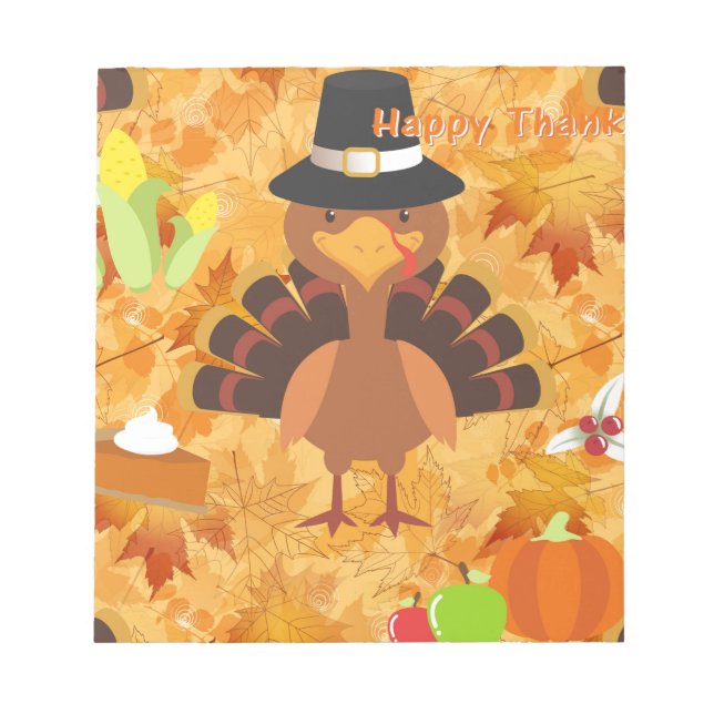 happy thanksgiving kalkon anteckningsblock (Framsida)