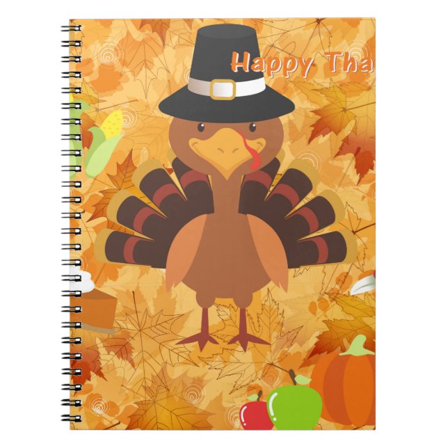happy thanksgiving kalkon anteckningsbok (Framsidan)