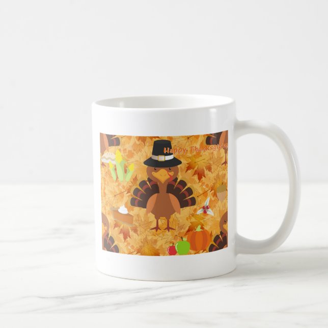 happy thanksgiving kalkon kaffemugg (Höger)