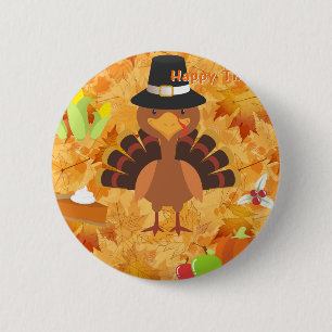 happy thanksgiving kalkon knapp