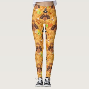 happy thanksgiving kalkon leggings