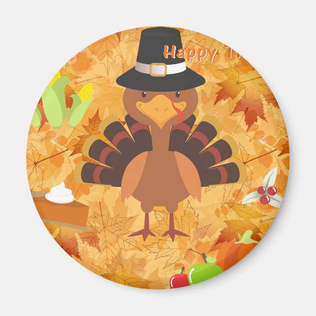 happy thanksgiving kalkon magnet (Framsidan)