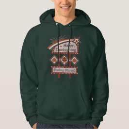 Happy thanksgiving känner sig välsignerat Retro-te Hoodie