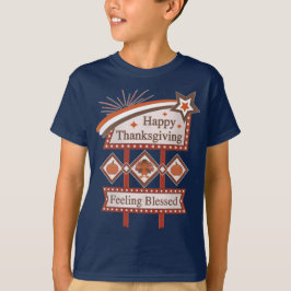 Happy thanksgiving känner sig välsignerat Retro-te T Shirt