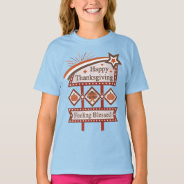 Happy thanksgiving känner sig välsignerat Retro-te T Shirt