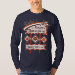 Happy thanksgiving känner sig välsignerat Retro-te T Shirt