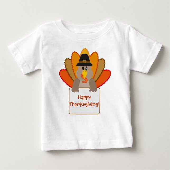 Happy thanksgiving Kids T-shirt (Framsida)