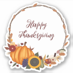 Happy thanksgiving klistermärken