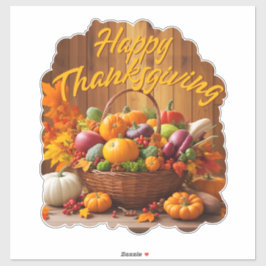 Happy thanksgiving klistermärken