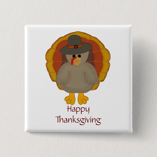 Happy thanksgiving knäppas knapp (Framsida)