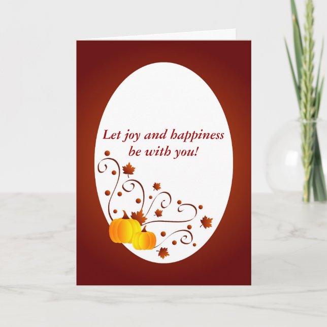 Happy thanksgiving - kort (Framsida)