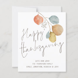 Happy thanksgiving-kort för budgetartikel Löv