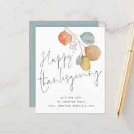 Happy thanksgiving-kort för budgetartikel Löv