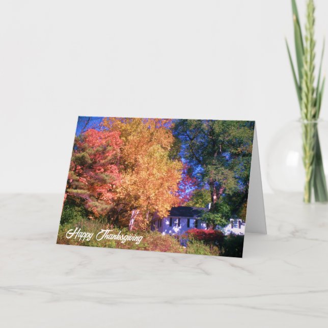 HAPPY THANKSGIVING-kort Helgkort (Framsida)