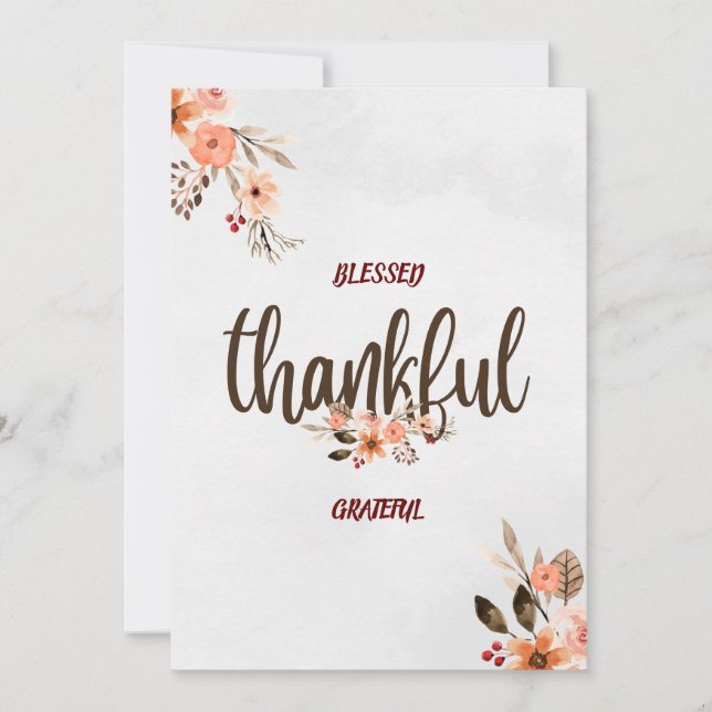 Happy thanksgiving-kort inbjudningar (Framsida)