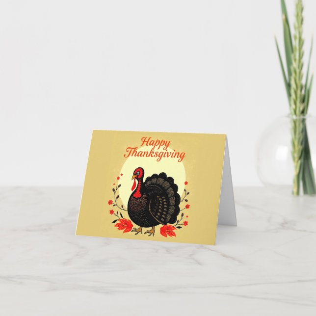 Happy thanksgiving-kort kort (Framsida)