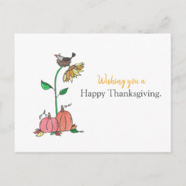 Happy thanksgiving Kråka Helg Vykort