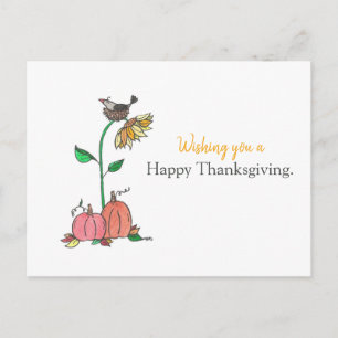 Happy thanksgiving Kråka Helg Vykort