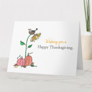 Happy thanksgiving Kråka och pumpor Kort