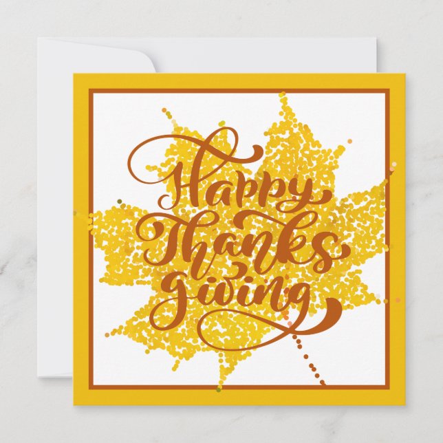 Happy thanksgiving | Lägg till foto och Namn Inbjudningar (Framsida)