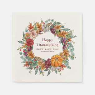 Happy thanksgiving Land Rustic Pumpkin Wandeans Pappersservett