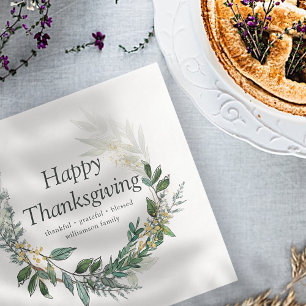 Happy thanksgiving Land Rustiska utandningsluften Pappersservett