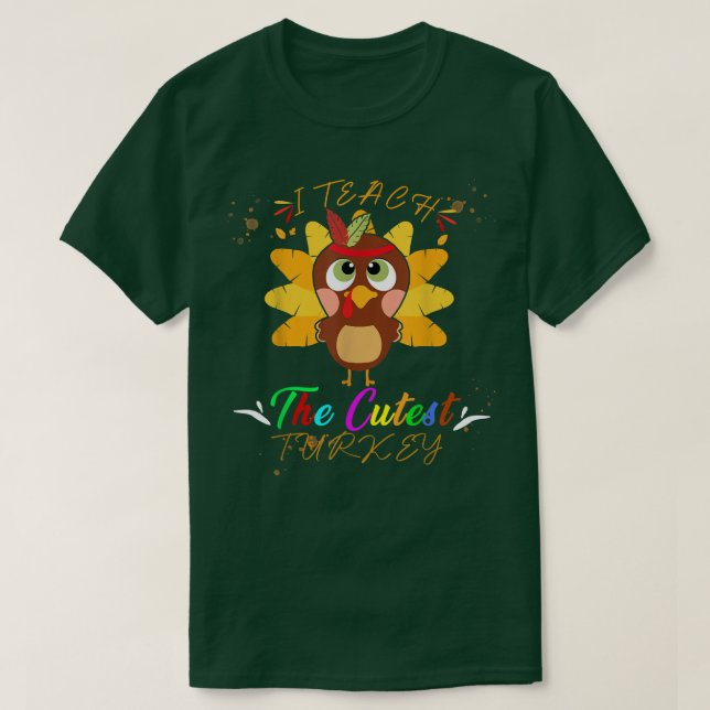 Happy thanksgiving Lärare Classroom Turkey Funny T Shirt (Design framsida)