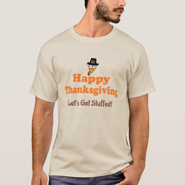 Happy thanksgiving Låt oss stoppad Tröja (Framsida)