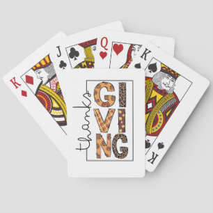 Happy thanksgiving Leopard Skriv ut Rainbow Turkie Casinokort