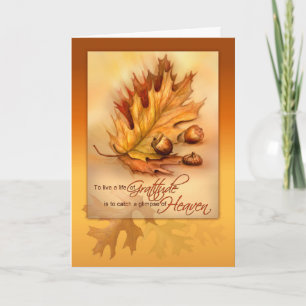 Happy thanksgiving liv av tacksamhethöst löv helgkort