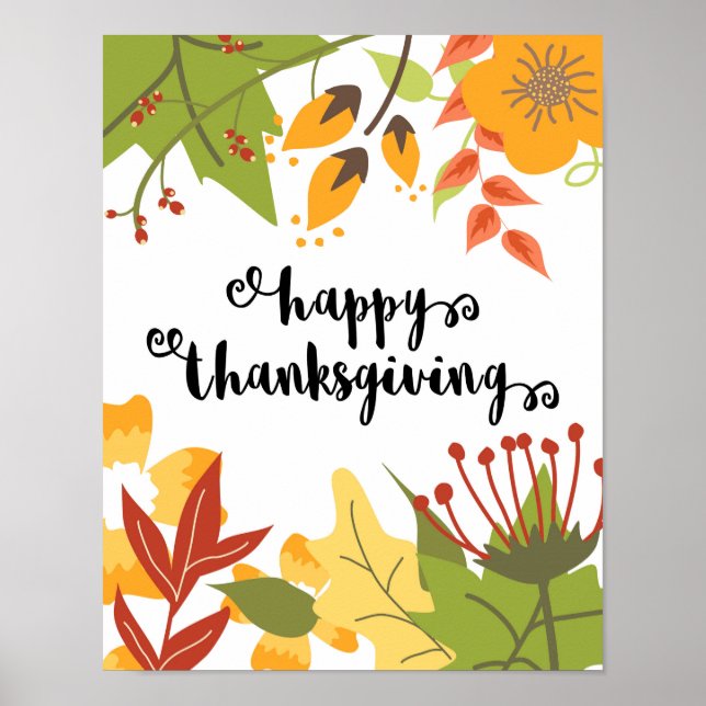 HAPPY THANKSGIVING - LÖV - POSTER (Framsidan)