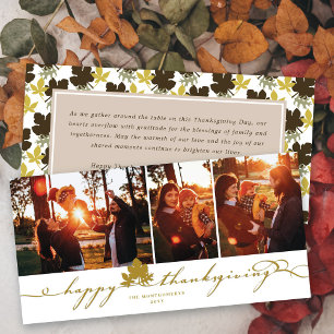 Happy thanksgiving Lövs Simple Flourish 3 Photo Julkort