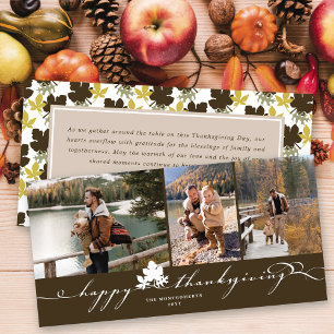 Happy thanksgiving Lövs Simple Flourish 3 Photo Julkort