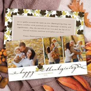 Happy thanksgiving Lövs Simple Flourish 3 Photo Julkort