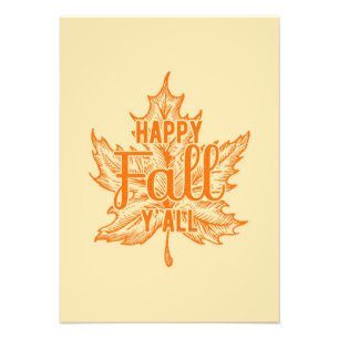 Happy thanksgiving Lycklig Fall Yall Fototryck