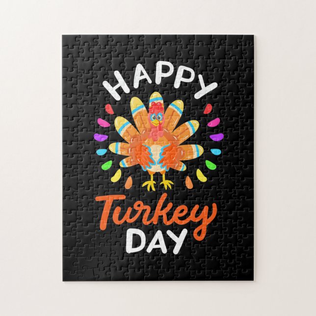 Happy thanksgiving Lycklig Turkiet-dagen Pussel (Vertikal)
